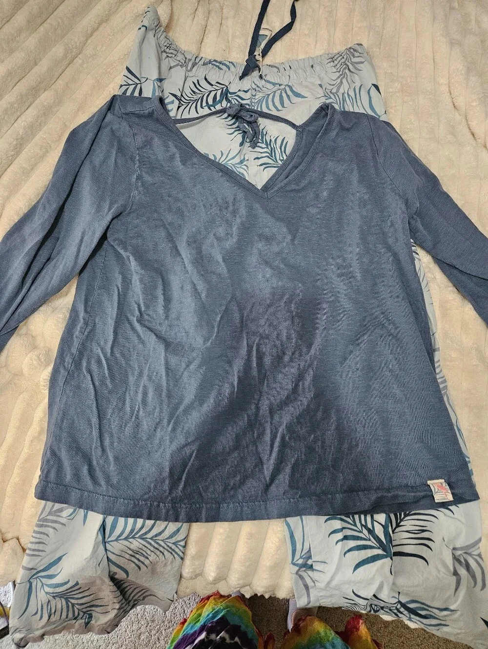 Margarittaville Dreams 100% Cotton Pajama Pants & Longsleeve Top Set, Size Large - Picture 2 of 7